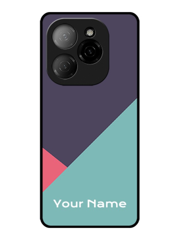 Custom Tecno Spark 20 Pro 5G Custom Glass Phone Case - Tri Color Abstract Design