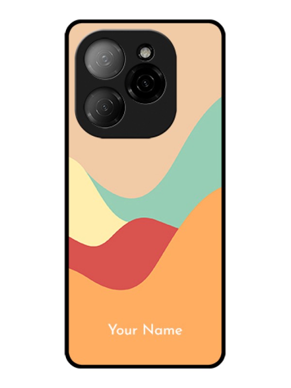 Custom Tecno Spark 20 Pro 5G Custom Glass Phone Case - Ocean Waves Multi - Colour Design