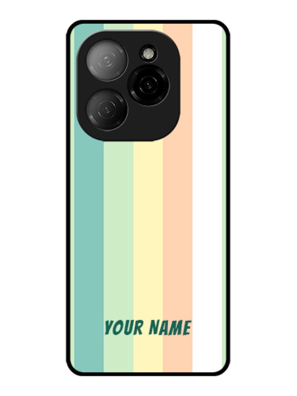 Custom Tecno Spark 20 Pro 5G Custom Glass Phone Case - Multi - Colour Stripes Design