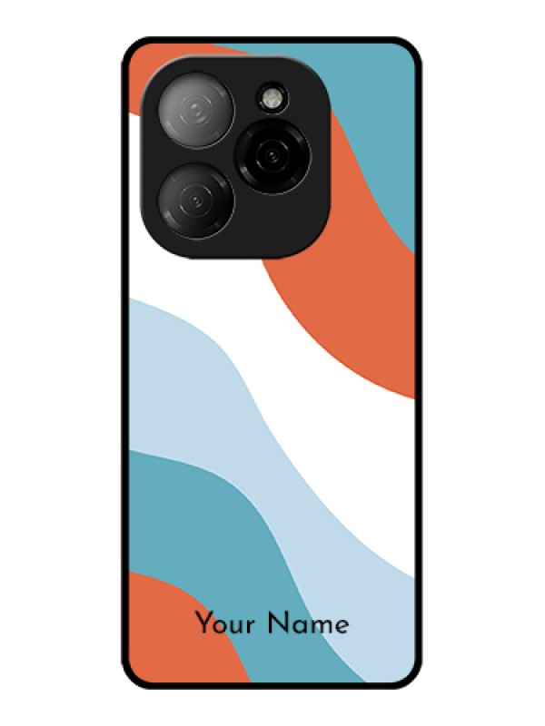 Custom Tecno Spark 20 Pro 5G Custom Glass Phone Case - Coloured Waves Design