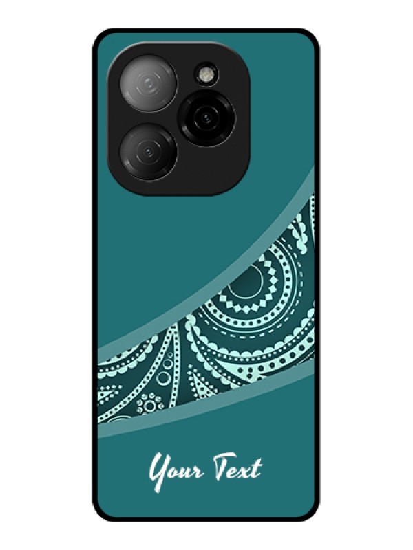 Custom Tecno Spark 20 Pro 5G Custom Glass Phone Case - Semi Visible Floral Design