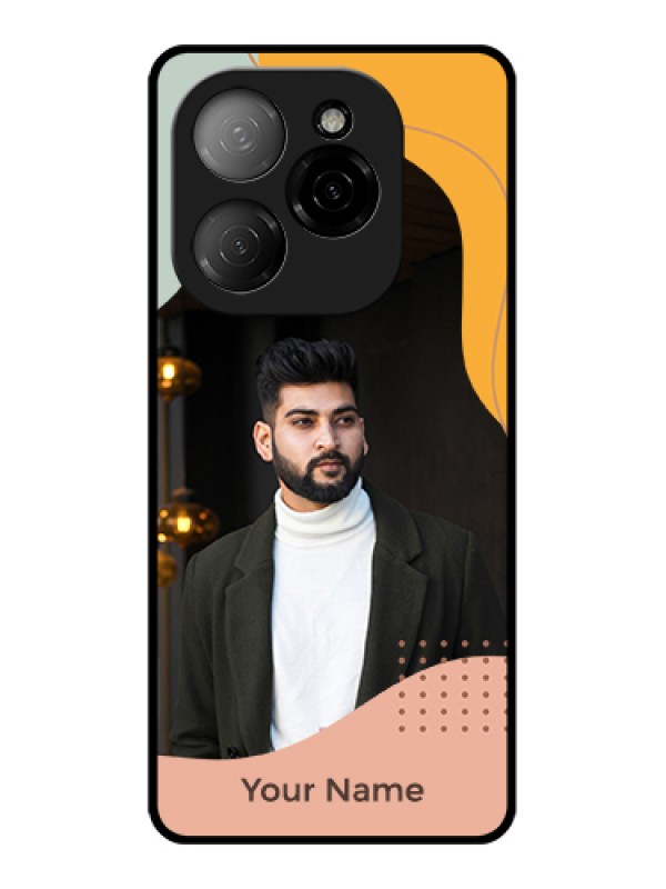 Custom Tecno Spark 20 Pro 5G Custom Glass Phone Case - Tri - Coloured Overlay Design