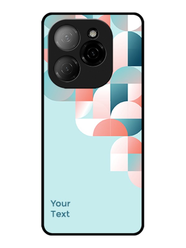 Custom Tecno Spark 20 Pro 5G Custom Glass Phone Case - Stylish Semi - Circle Pattern Design