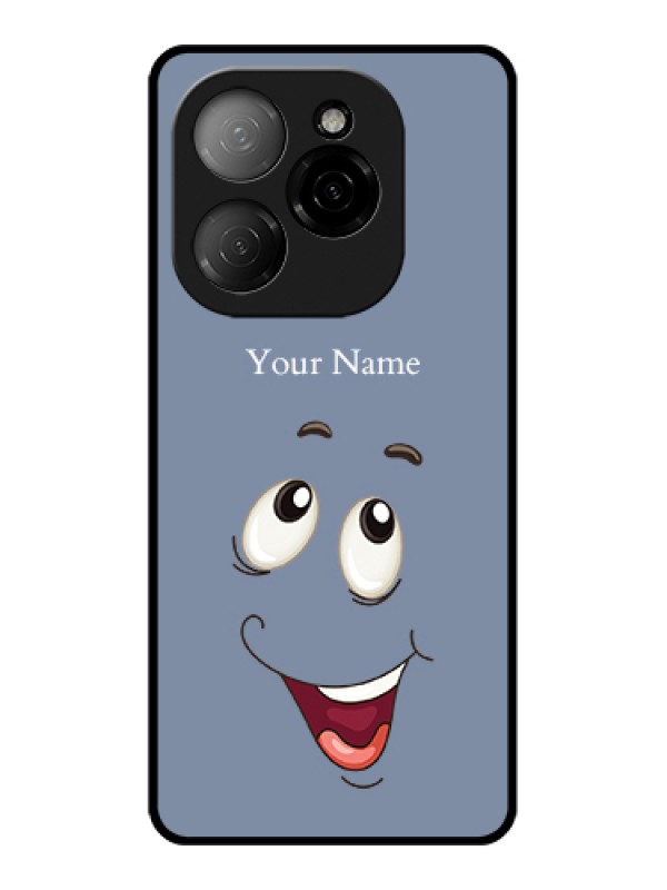 Custom Tecno Spark 20 Pro 5G Custom Glass Phone Case - Laughing Cartoon Face Design