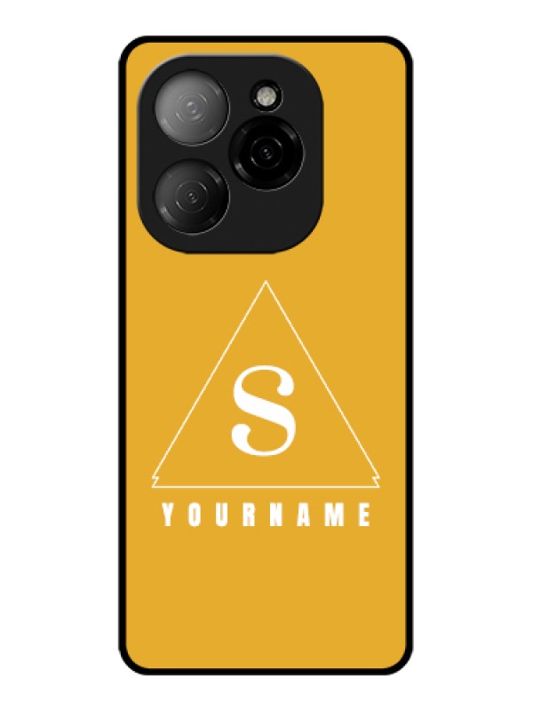 Custom Tecno Spark 20 Pro 5G Custom Glass Phone Case - Simple Triangle Design