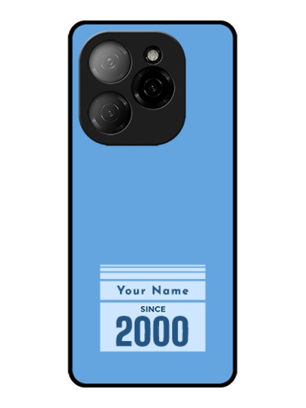 Custom Tecno Spark 20 Pro 5G Custom Glass Phone Case - Custom Year Of Birth Design
