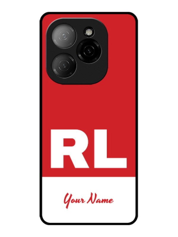 Custom Tecno Spark 20 Pro 5G Custom Glass Phone Case - Dual Tone Custom Text Design