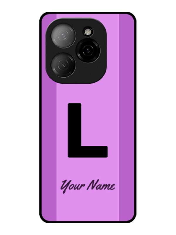 Custom Tecno Spark 20 Pro 5G Custom Glass Phone Case - Tricolor Custom Text Design