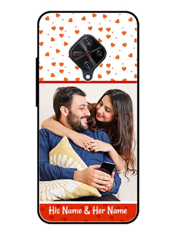 Custom Vivo S1 Pro Custom Glass Phone Case  - Orange Love Symbol Design