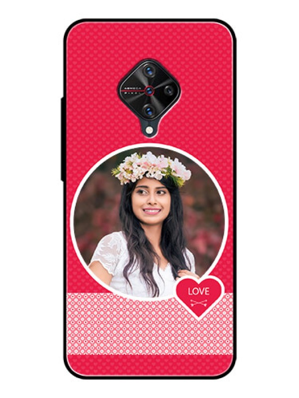 Custom Vivo S1 Pro Personalised Glass Phone Case  - Pink Pattern Design
