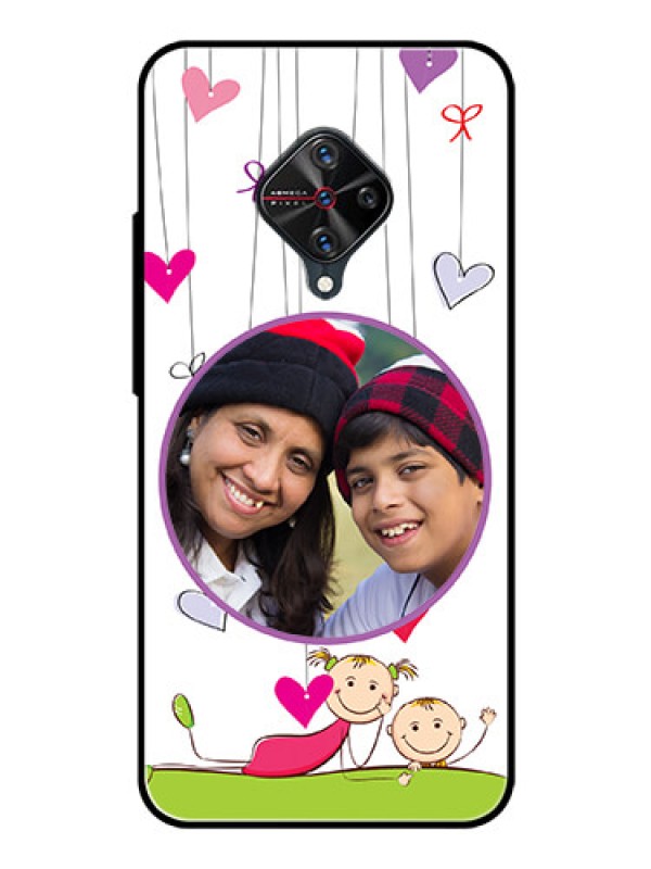 Custom Vivo S1 Pro Photo Printing on Glass Case  - Cute Kids Phone Case Design