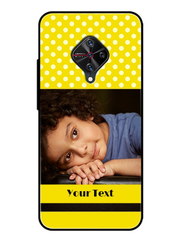 Custom Vivo S1 Pro Custom Glass Phone Case  - Bright Yellow Case Design
