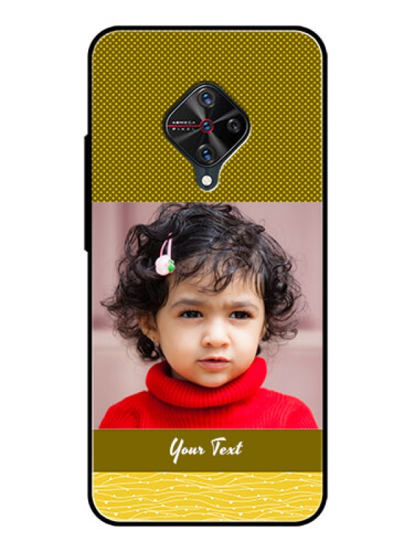 Custom Vivo S1 Pro Custom Glass Phone Case  - Simple Green Color Design