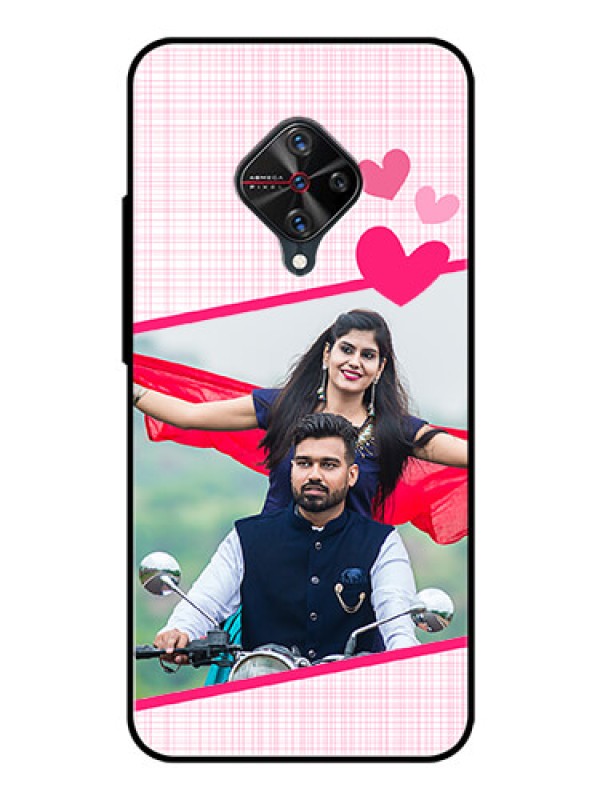 Custom Vivo S1 Pro Custom Glass Phone Case  - Love Shape Heart Design