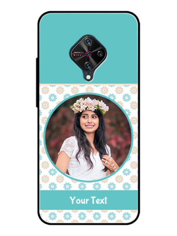 Custom Vivo S1 Pro Custom Glass Mobile Case  - Beautiful Flowers Design