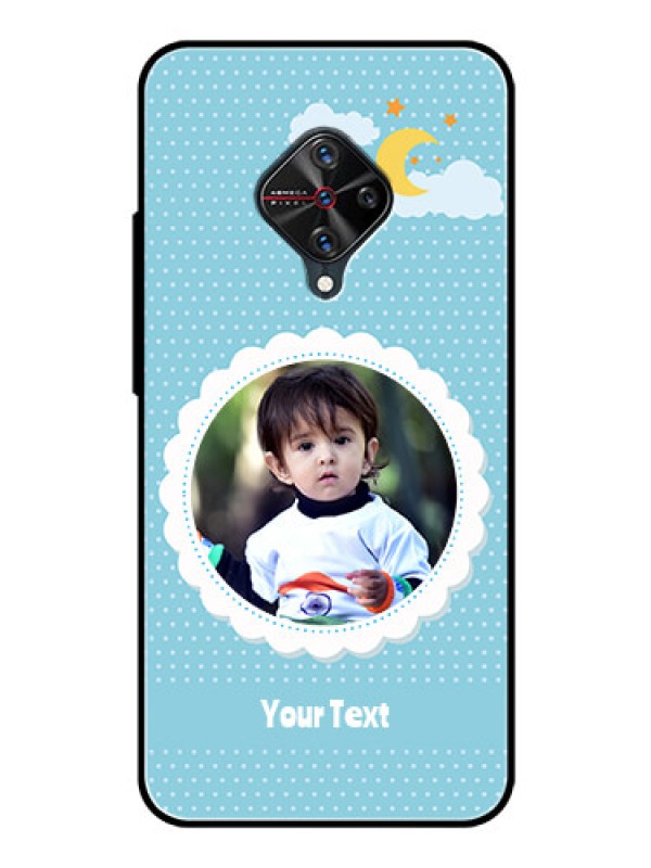 Custom Vivo S1 Pro Personalised Glass Phone Case  - Violet Pattern Design