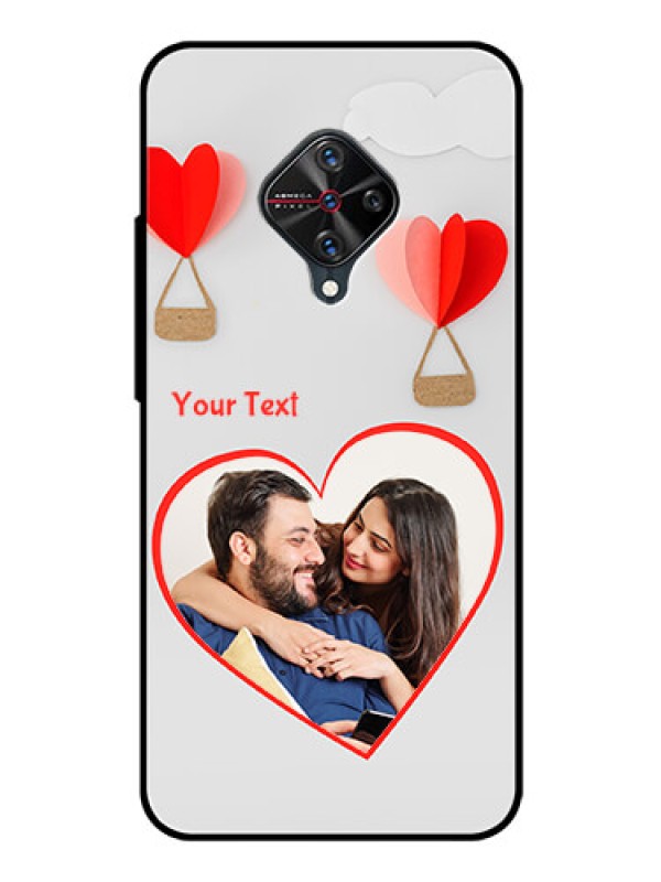 Custom Vivo S1 Pro Custom Glass Mobile Case  - Parachute Love Design