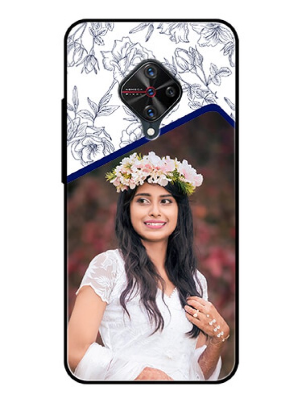 Custom Vivo S1 Pro Personalized Glass Phone Case  - Premium Floral Design