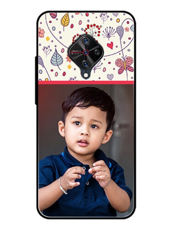 Custom Vivo S1 Pro Custom Glass Mobile Case  - Premium Floral Design