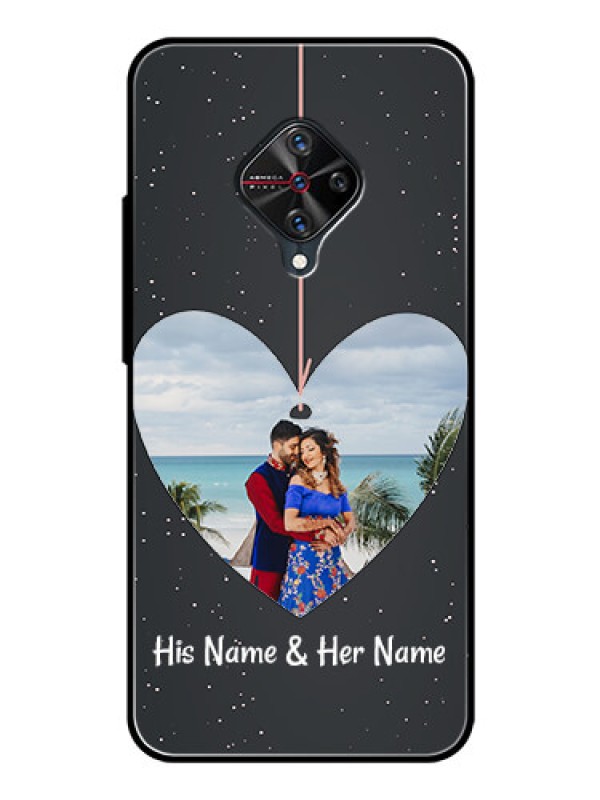 Custom Vivo S1 Pro Custom Glass Phone Case  - Hanging Heart Design
