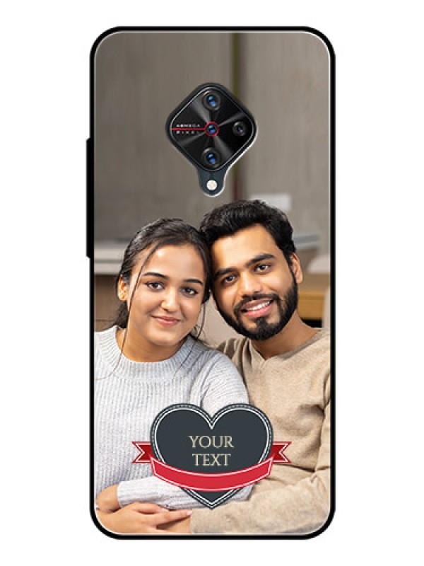 Custom Vivo S1 Pro Custom Glass Phone Case  - Just Married Couple Design