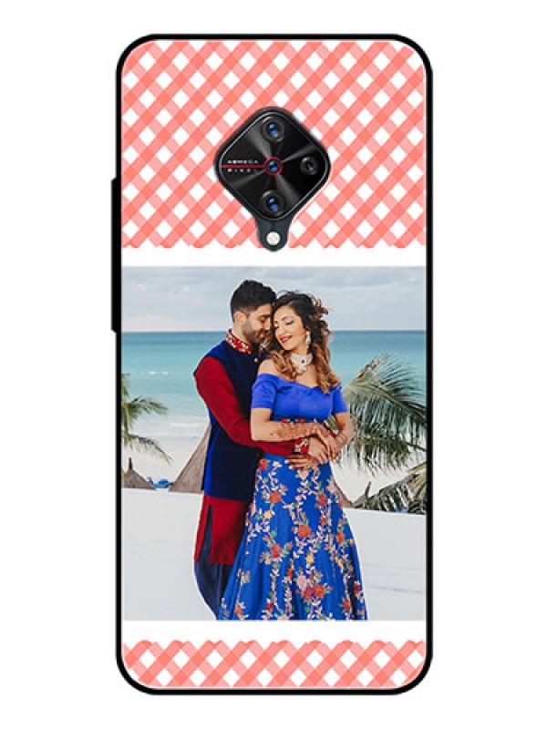 Custom Vivo S1 Pro Personalized Glass Phone Case  - Pink Pattern Design