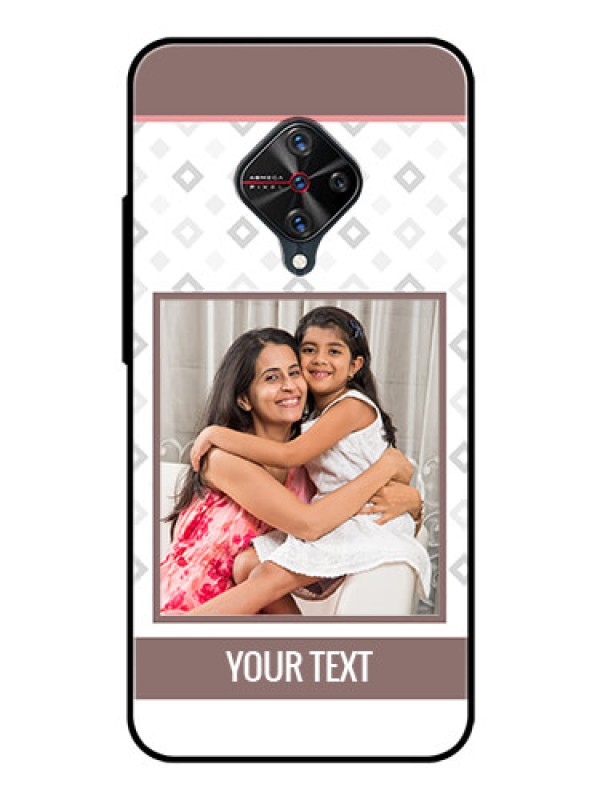 Custom Vivo S1 Pro Photo Printing on Glass Case  - Simple Diamond Design