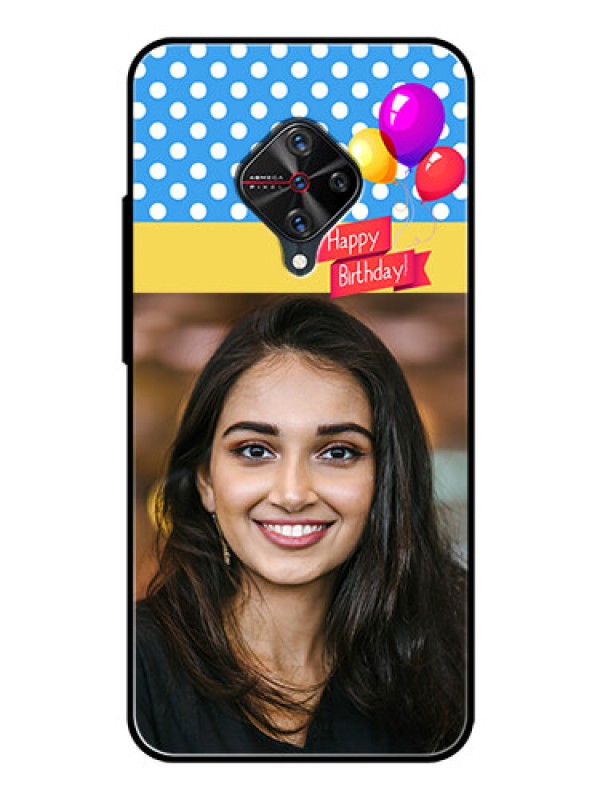 Custom Vivo S1 Pro Custom Glass Mobile Case  - Happy Birthday Design