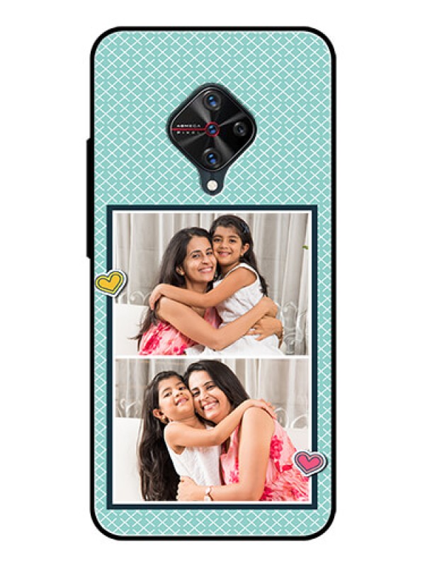 Custom Vivo S1 Pro Custom Glass Phone Case  - 2 Image Holder with Pattern Design
