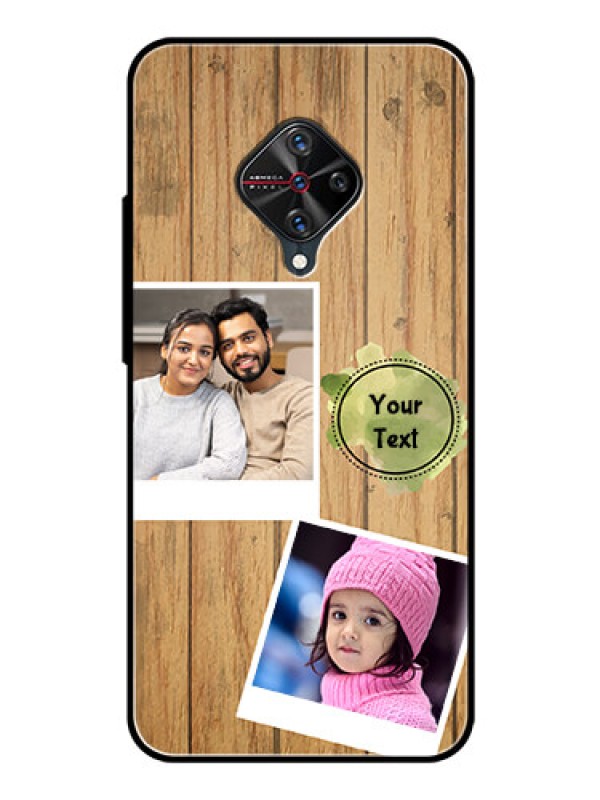 Custom Vivo S1 Pro Custom Glass Phone Case  - Wooden Texture Design