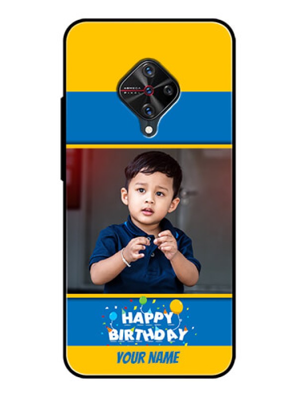 Custom Vivo S1 Pro Custom Glass Mobile Case  - Birthday Wishes Design