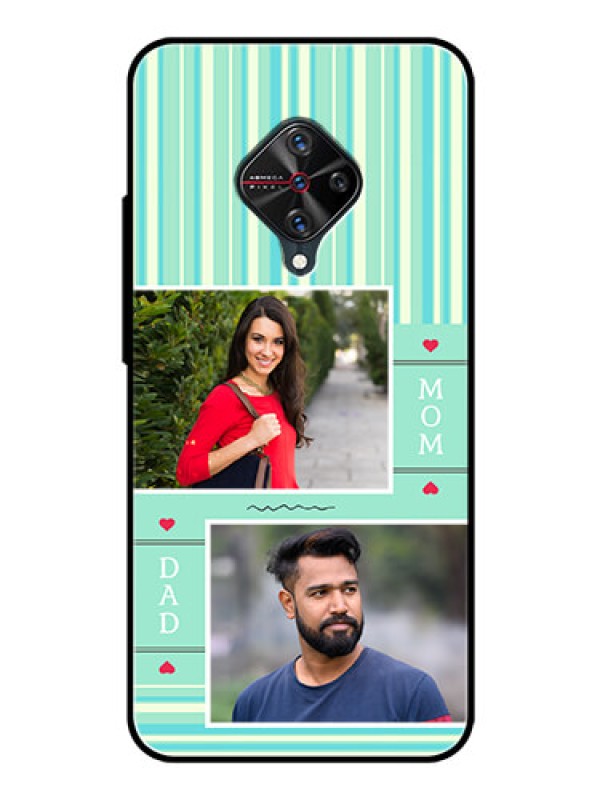 Custom Vivo S1 Pro Custom Glass Phone Case  - Mom & Dad Pic Design