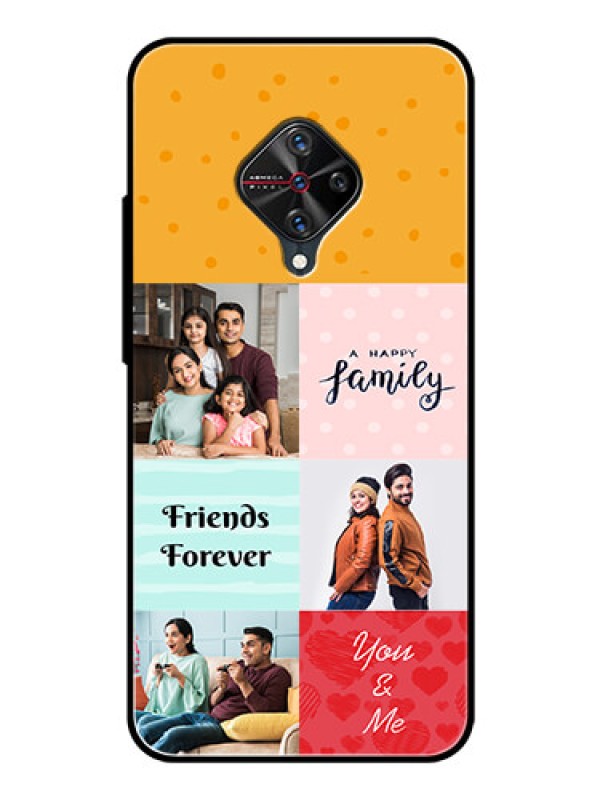 Custom Vivo S1 Pro Personalized Glass Phone Case  - Images with Quotes Design