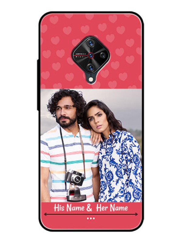 Custom Vivo S1 Pro Photo Printing on Glass Case  - Simple Love Design