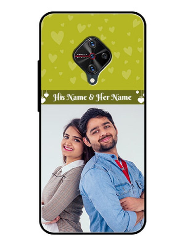 Custom Vivo S1 Pro Custom Glass Phone Case  - You & Me Heart Design