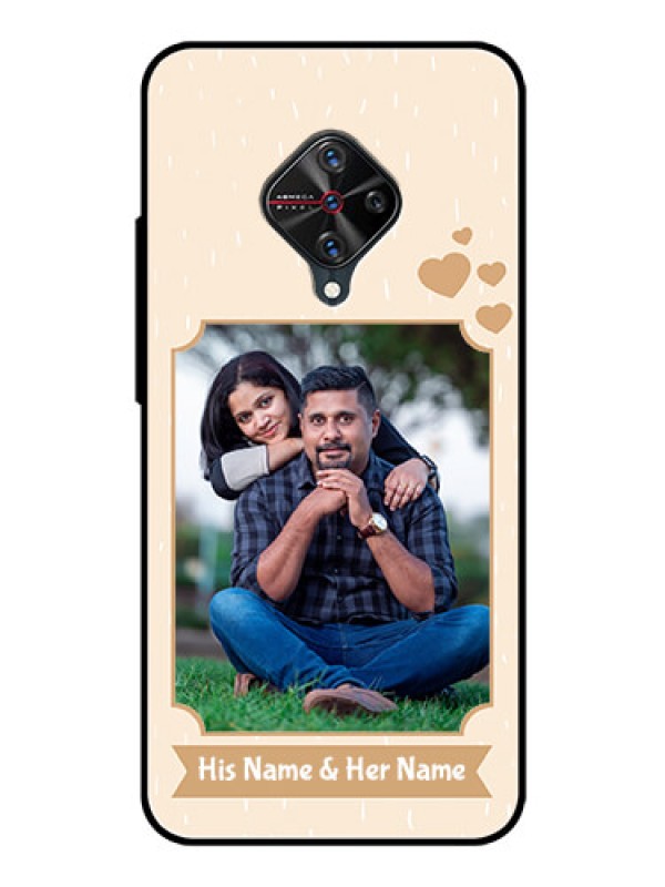 Custom Vivo S1 Pro Custom Glass Phone Case  - with confetti love design 