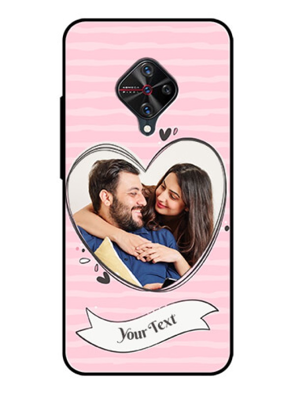 Custom Vivo S1 Pro Custom Glass Phone Case  - Vintage Heart Design