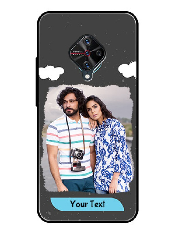Custom Vivo S1 Pro Custom Glass Phone Case  - Splashes with love doodles Design