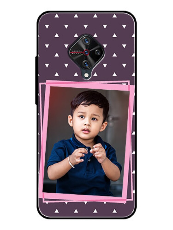 Custom Vivo S1 Pro Custom Glass Mobile Case  - Triangle Pattern Dotted Design