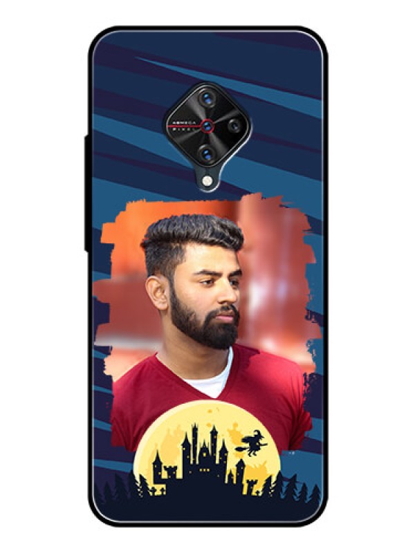 Custom Vivo S1 Pro Photo Printing on Glass Case  - Halloween Witch Design 
