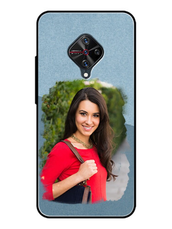 Custom Vivo S1 Pro Custom Glass Mobile Case  - Grunge Line Art Design