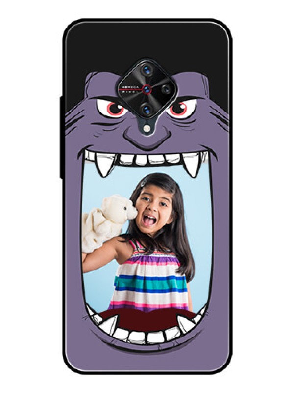 Custom Vivo S1 Pro Custom Glass Phone Case  - Angry Monster Design