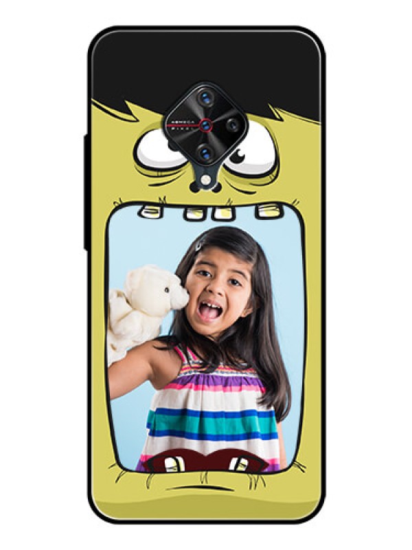 Custom Vivo S1 Pro Personalized Glass Phone Case  - Cartoon monster back case Design