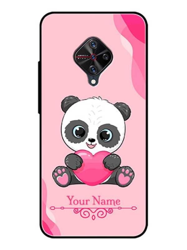 Custom Vivo S1 Pro Custom Glass Mobile Case - Cute Panda Design