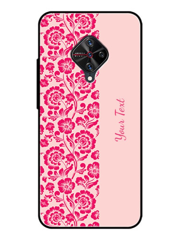 Custom Vivo S1 Pro Custom Glass Phone Case - Attractive Floral Pattern Design