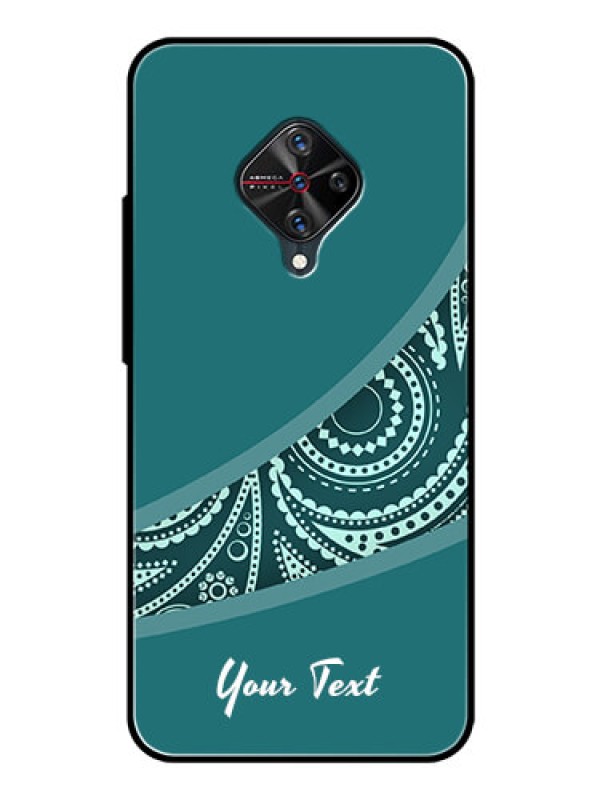 Custom Vivo S1 Pro Photo Printing on Glass Case - semi visible floral Design