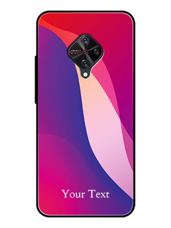 Custom Vivo S1 Pro Personalized Glass Phone Case - Digital abstract Overlap Design