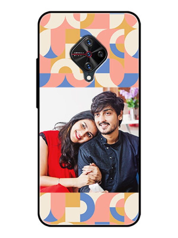 Custom Vivo S1 Pro Photo Printing on Glass Case - Semi-circle Maze Pattern Design