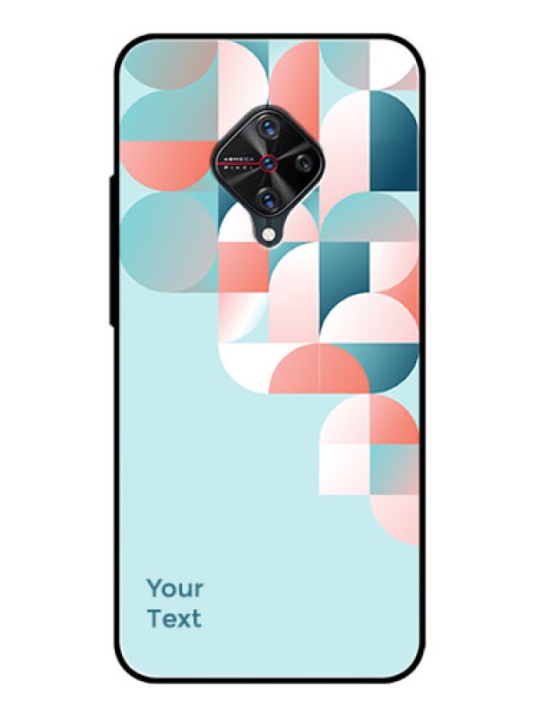 Custom Vivo S1 Pro Custom Glass Phone Case - Stylish Semi-circle Pattern Design