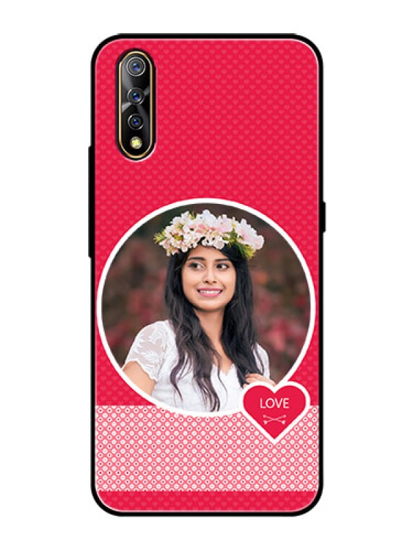 Custom Vivo S1 Personalised Glass Phone Case  - Pink Pattern Design